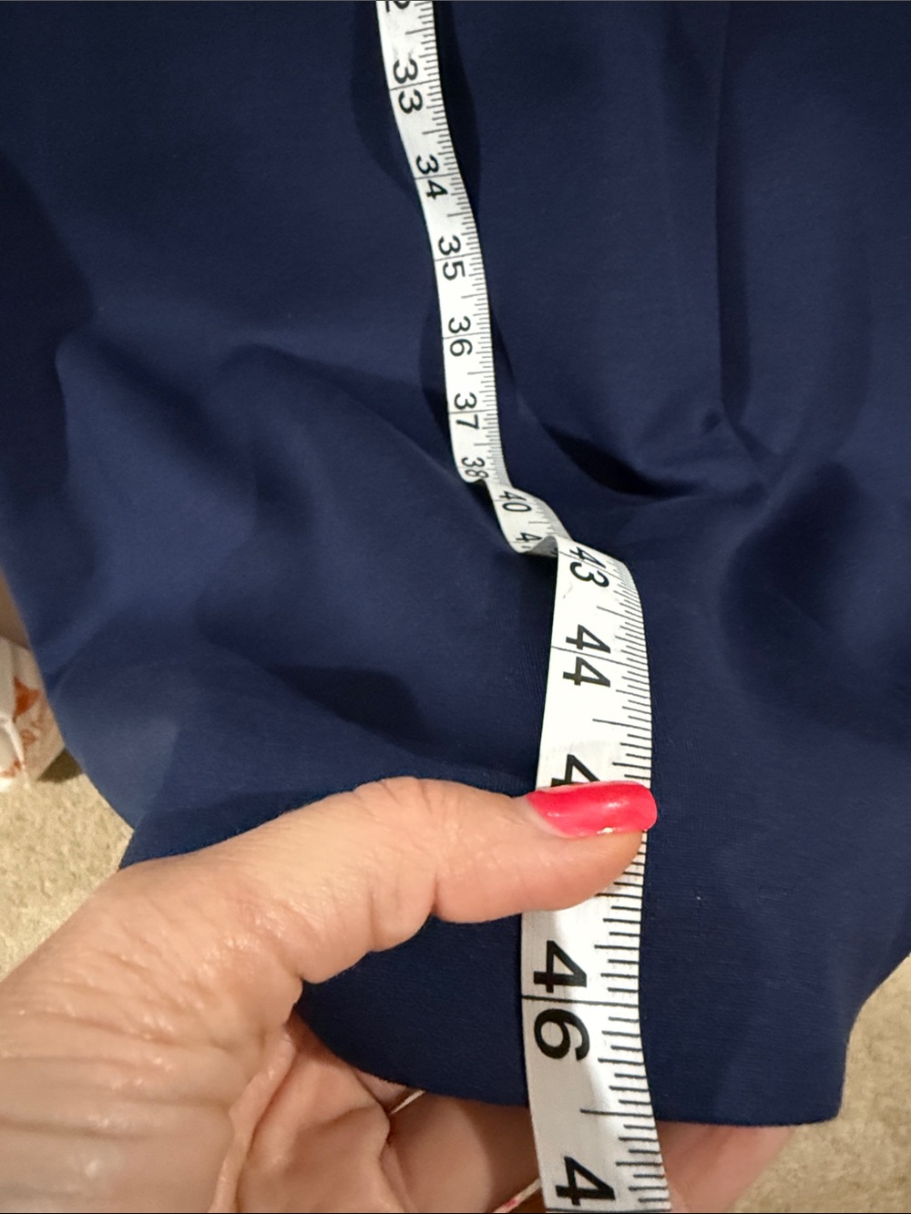 Ann Taylor Navy Short-Sleeve Midi flaire dress navy blue Fit-and-Flare Dress - Picture 10 of 10